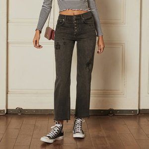 BOYISH Mikey High Waist Button Fly Jeans Moonfleet